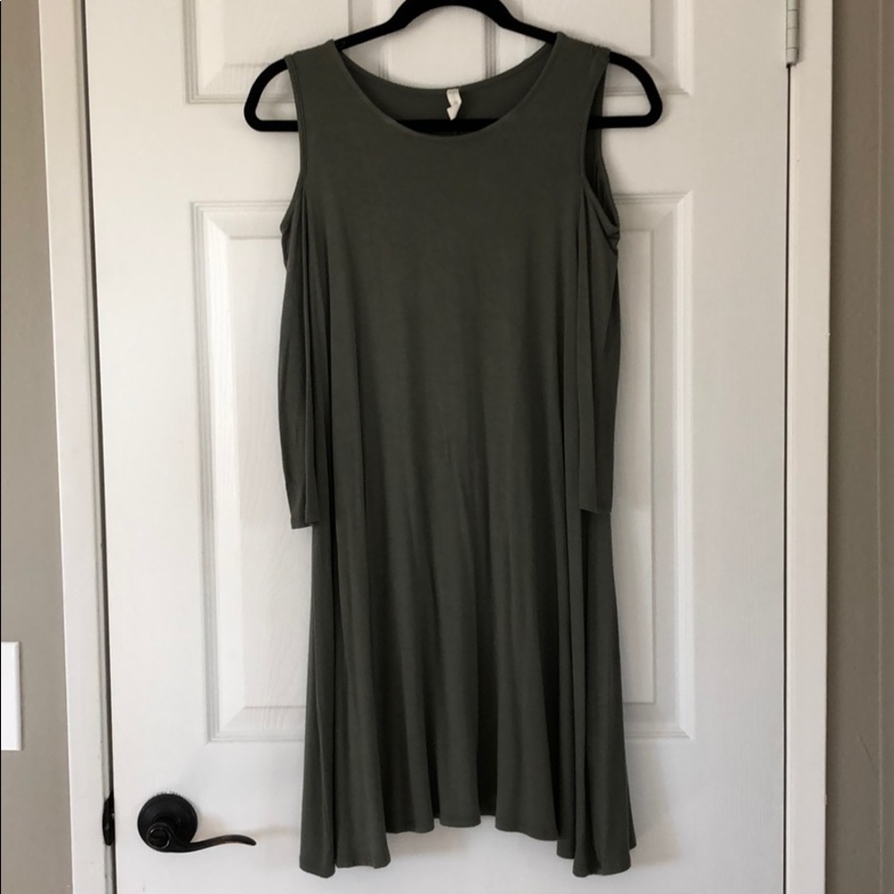 Pink Blush Maternity Cold Shoulder Dress